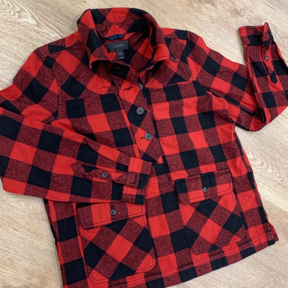 NWOT J Crew Wool Blend Flannel Pullover